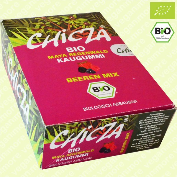 Chicza Bio Kaugummi Beeren Mix, 10er Pack, 10x30 g