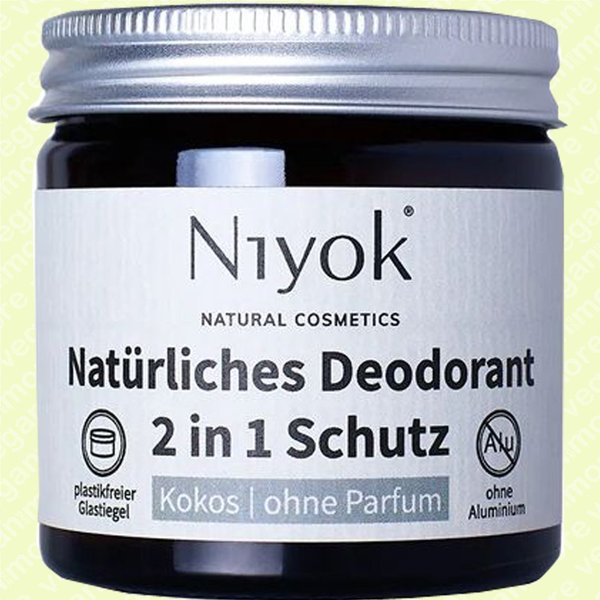 Niyok Deocreme Kokos ohne Parfüm | 40 ml