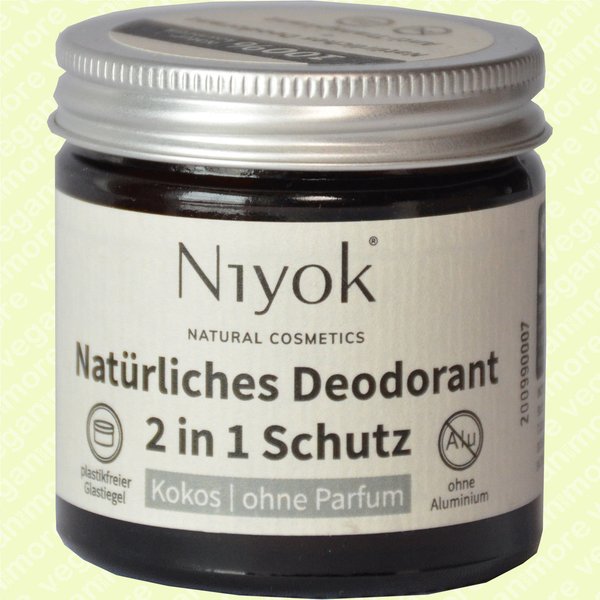 Niyok Deocreme Kokos ohne Parfüm | 40 ml