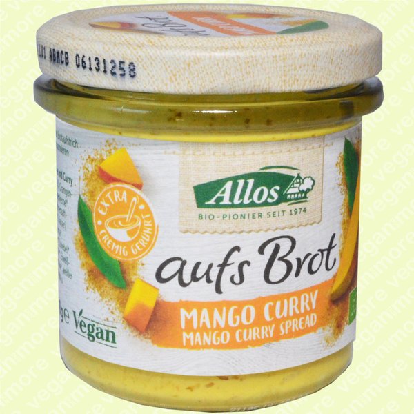 Allos aufs Brot Bio Brotaufstrich Mango & Curry 140g