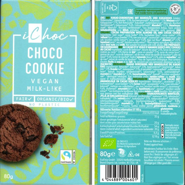 Angebot -40% MHD 5x iChoc Bio Choco Cookie je 80 g