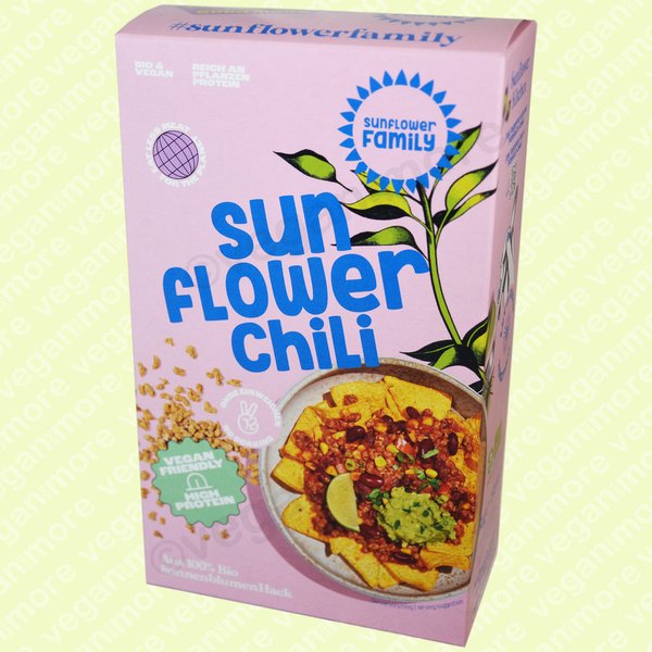 SunflowerFamily Bio Sonnenblumenhack Chili sin carne, 131 g