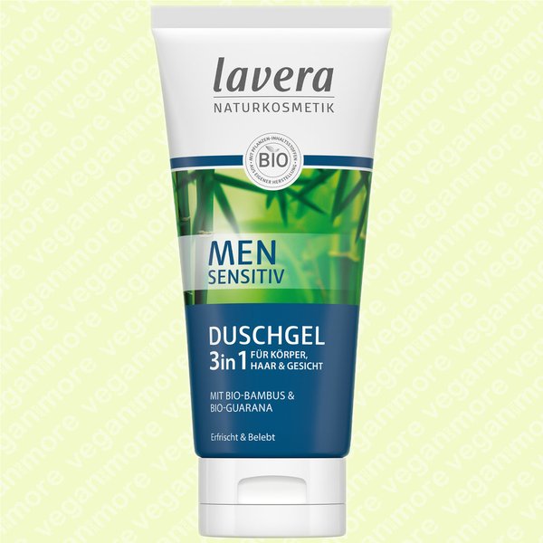 Lavera Men Sensitiv Duschgel 3in1 Bio Bambus & Bio Guarnara | 200 ml
