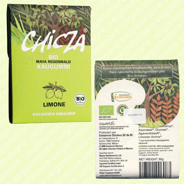 6er Set Chicza Bio Kaugummi 30g | vegan | biologisch abbaubar | 12 Stück/Pckg