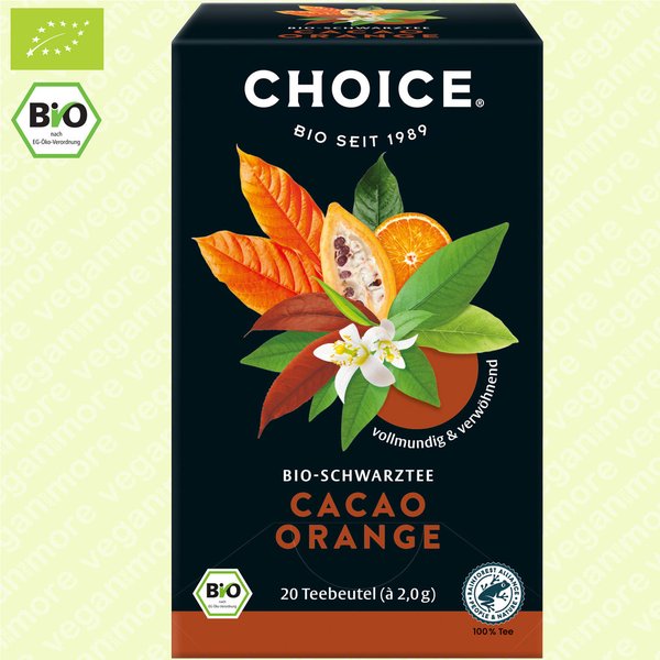 Choice  Bio Schwarztee Cacao Orange, 40 g