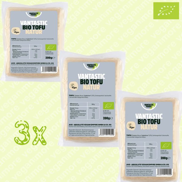 Vantastic foods | Bio Tofu natur | 3er Pack
