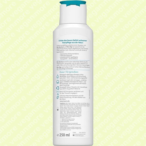 Lavera Pflegeshampoo Volumen & Kraft, 250 ml